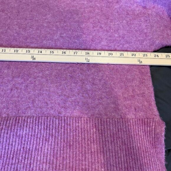 Elodie Wool Blend Crew Neck Split Hem Wide Sleeved Sweater Oversized Small - Picture 8 of 11